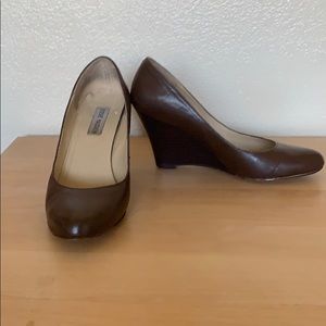 Brown Steve Madden Leather Wedges